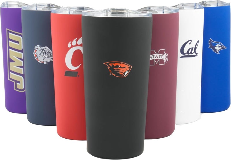 Decorvo Officially Licensed Collegiate Stainless Steel Tumbler - Double Walled Insulated Travel Tumbler with Slide Lid - 18 oz (Oregon St) - Image 1